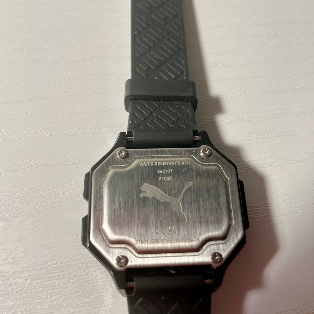 PUMA Black-on-Black Leopard / Casio-Inspired Digital P1058 - Picture 4 of 4